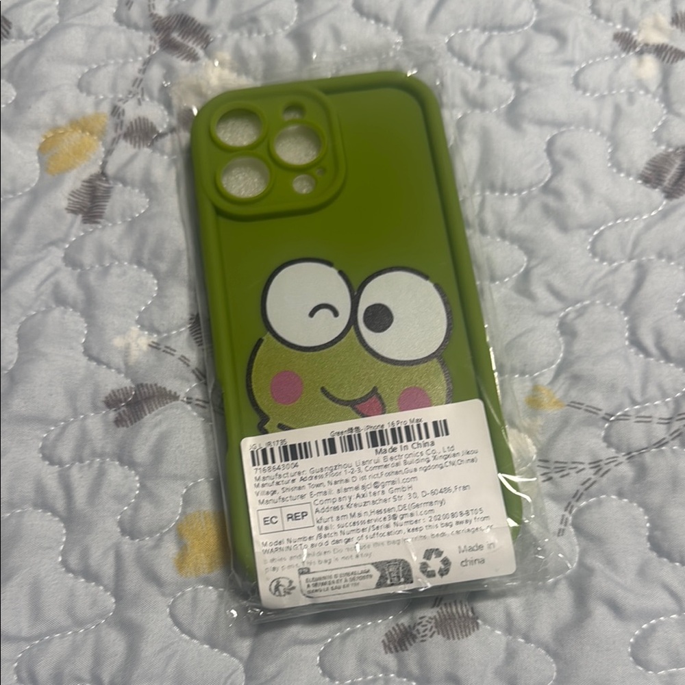 Green Cartoon Character Phone Case